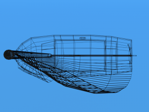 low poly cartoon flying scot dinghy sailboat Model 3D