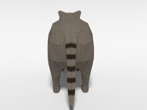 low poly cartoon raccoon 3D 모델