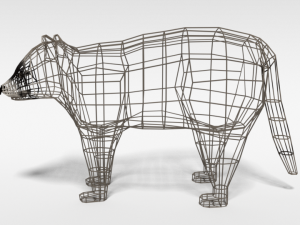 low poly cartoon raccoon 3D 모델