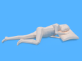 Low Poly Kid Sleeping 3D Model