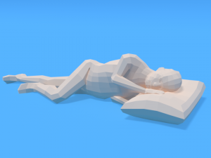 low poly kid sleeping 3Dモデル