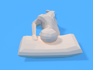 low poly kid sleeping 3Dモデル