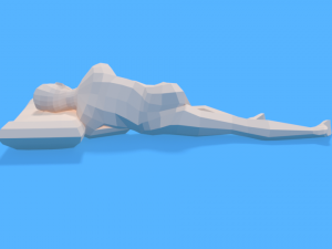 low poly kid sleeping 3Dモデル