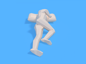 low poly kid sleeping 3Dモデル