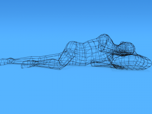 low poly kid sleeping 3Dモデル