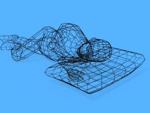 low poly kid sleeping 3Dモデル