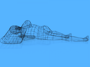low poly kid sleeping 3Dモデル