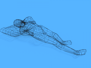 low poly kid sleeping 3Dモデル