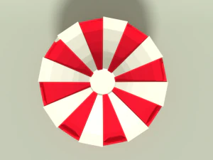low poly cartoon carousel 3D Model