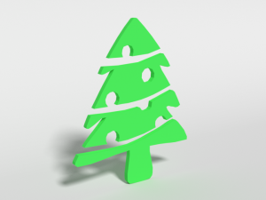 low poly fir tree decorative object free 3D Model