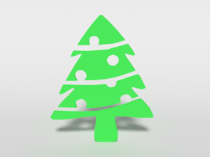 low poly fir tree decorative object free 3D Model