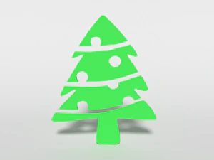 low poly fir tree decorative object free 3D Model