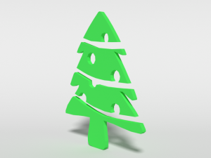 low poly fir tree decorative object free 3D Model