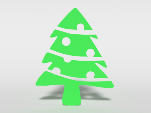 low poly fir tree decorative object free 3D Model