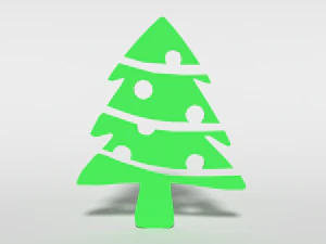 low poly fir tree decorative object free 3D Model