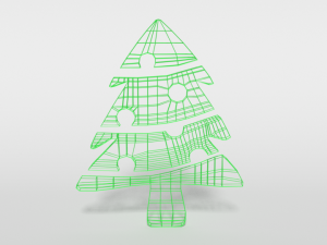 low poly fir tree decorative object free 3D Model