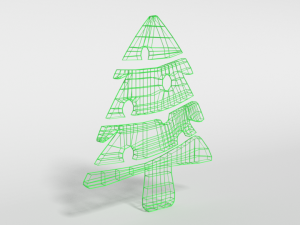 low poly fir tree decorative object free 3D Model