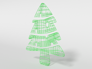 low poly fir tree decorative object free 3D Model