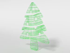 low poly fir tree decorative object free 3D Model