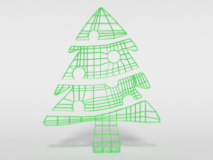low poly fir tree decorative object free 3D Model