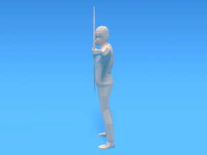 low poly archer kid low-poly 3D Model