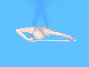 low poly archer kid low-poly 3D Model