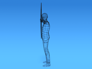 low poly archer kid low-poly 3D Model
