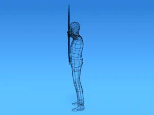 low poly archer kid low-poly 3D Model