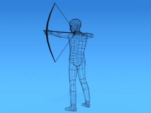 low poly archer kid low-poly 3D Model