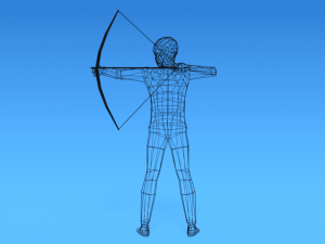 low poly archer kid low-poly 3D Model