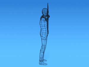 low poly archer kid low-poly 3D Model