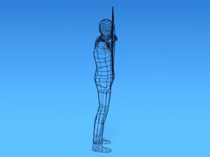 low poly archer kid low-poly 3D Model