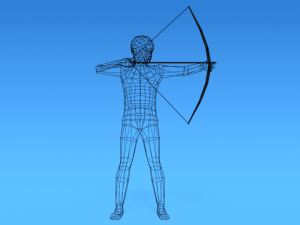low poly archer kid low-poly 3D Model