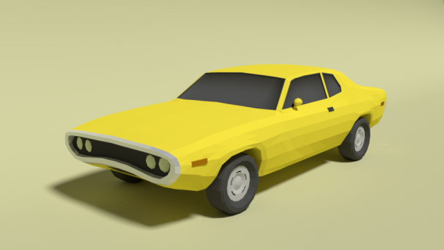 low poly cartoon plymouth satellite sebring 1971 Model 3D .c4d .max .obj .3ds .fbx .stl .blend 