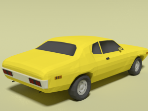 low poly cartoon plymouth satellite sebring 1971 Model 3D