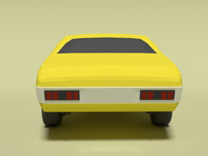 low poly cartoon plymouth satellite sebring 1971 Model 3D