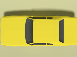low poly cartoon plymouth satellite sebring 1971 Model 3D