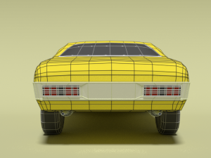 low poly cartoon plymouth satellite sebring 1971 Model 3D