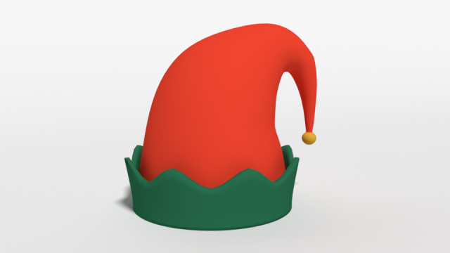 cartoon elf hat Modello 3D .c4d .max .obj .3ds .fbx .stl .blend 