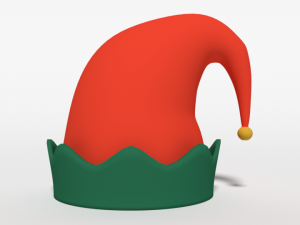 cartoon elf hat Modello 3D