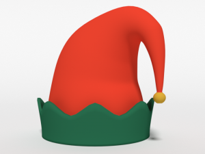 cartoon elf hat Modello 3D
