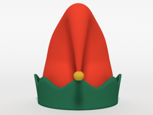 cartoon elf hat Modello 3D