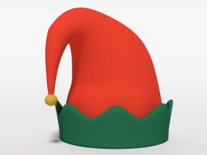 cartoon elf hat Modello 3D
