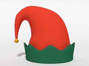 cartoon elf hat Modello 3D
