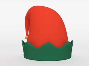 cartoon elf hat Modello 3D