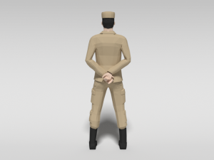 low poly cartoon soldier 3D Модель