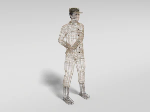 low poly cartoon soldier 3D Model