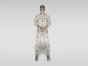 low poly cartoon soldier 3D Model