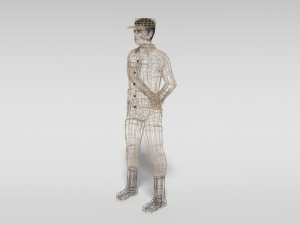low poly cartoon soldier 3D Модель
