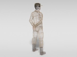 low poly cartoon soldier 3D Модель